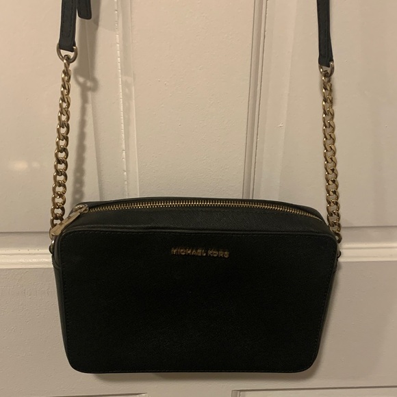 Michael Kors Handbags - Michael Kors Black and Gold Crossbody Bag